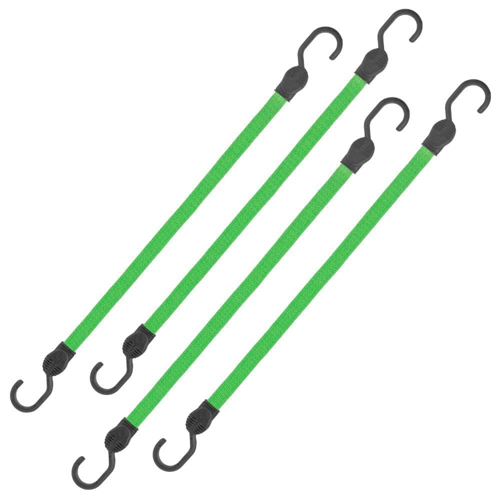 24 in. Green Flat Strap Bungee Cord with Hooks - 4 pack price history on PriceWatchPro