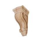 7-1/8 in. x 3-5/8 in. x 3-5/8 in. Unfinished Small North American Solid Red Oak Classic Traditional Plain Wood Corbel