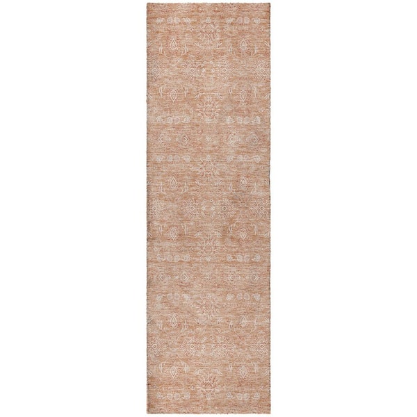 Dream Shag Premium Machine Washable Abstract ADS703 Coral 2 ft. x 7 ft. Runner Rug