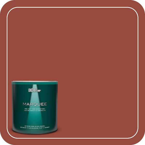 BEHR MARQUEE 1 qt. #MQ1-24 Smokin Hot One-Coat Hide Semi-Gloss Enamel Interior Paint & Primer