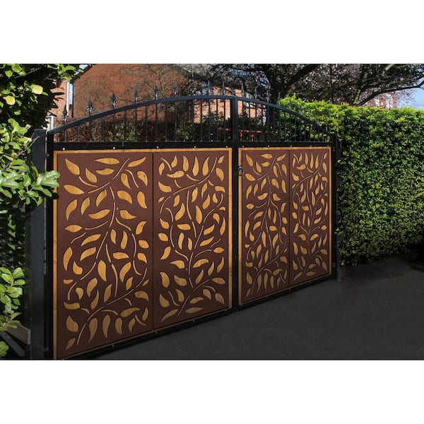 DESIGN VU Vines 6 ft. x 3 ft. Espresso Recycled Polymer Decorative