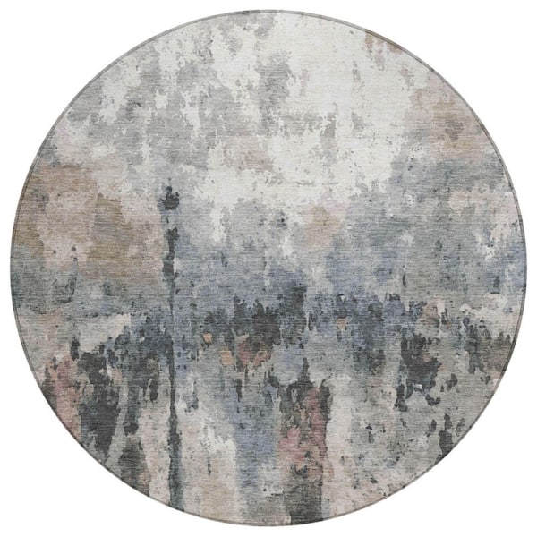 Addison Rugs Chantille Machine Washable Indoor/Outdoor Abstract ACN2284 Beige 8 ft. x 8 ft. Area Rug