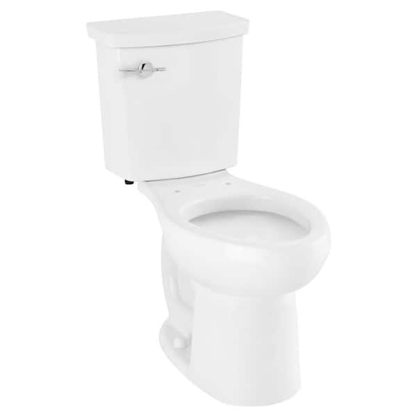 H2 Option 2-Piece 0.92 Gal. Dual Flush Elongated Toilet in White, Seat Not Included