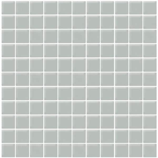 Apollo Tile Gray 4 in. x 5 in. Matte Finished Glass Mosaic Tile Sample (0.13 sq. ft./Piece)