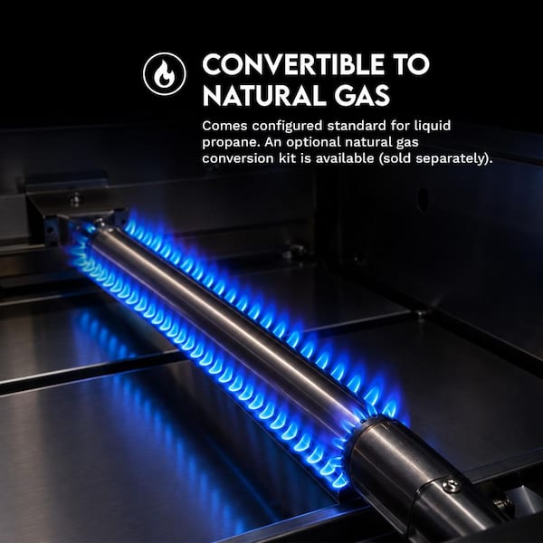 Cosmo 58 in. Newport Collection 8 Burner Propane Gas Grill, Side