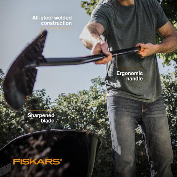 Fiskars Hard Edge 4.57 in. Stainless Steel Partial Tang Serrated Edge Small  Chef's Knife Polypropylene Handle, Single 1051749 - The Home Depot