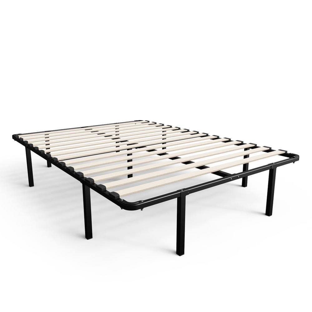 Zinus Euro Slats Full Metal And Wood, Bed Frame To Replace Box Spring