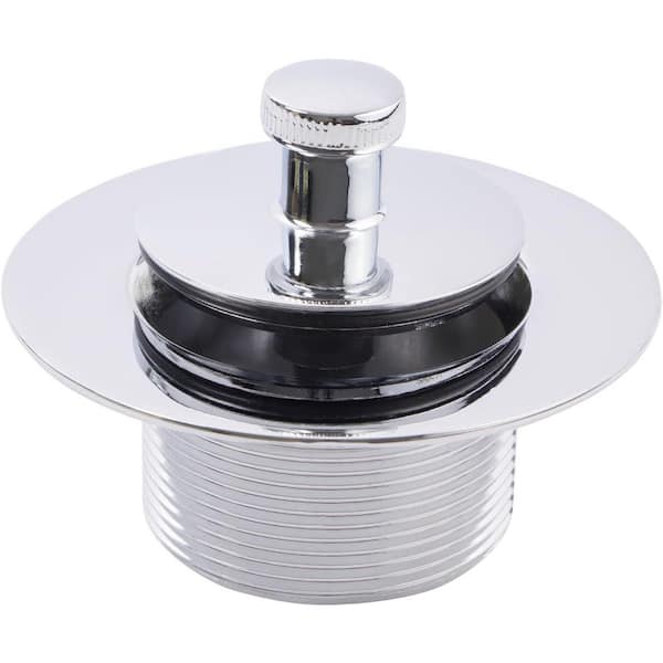 Supplygiant Lift and Turn Tub Drain Stopper, 1-1/2 Bathtub Drain Assembly, Polished Chrome Finish