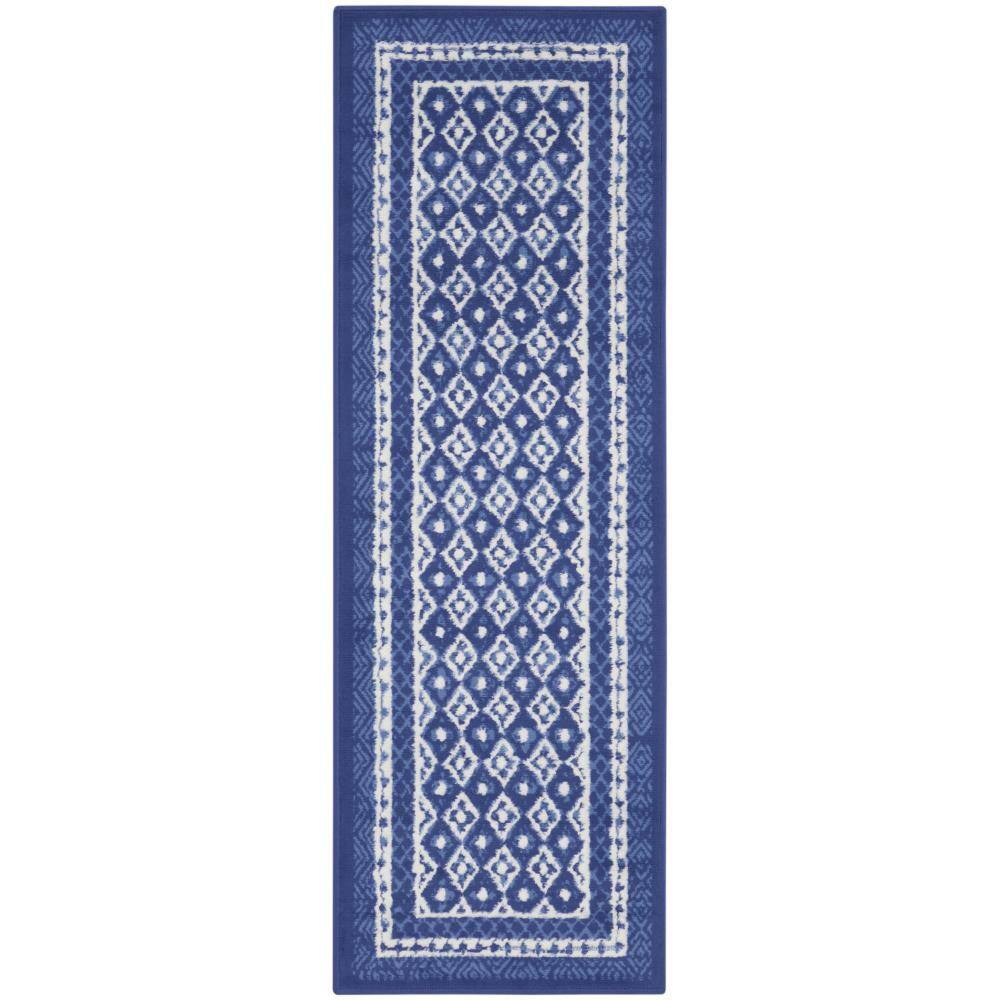 2 ft. x 8 ft. White Geometric Washable Area Rug Runner Rug price history on PriceWatchPro