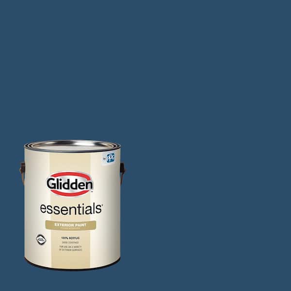 Glidden Essentials 1 gal. PPG1156-7 Celestial Blue Semi-Gloss Exterior Paint