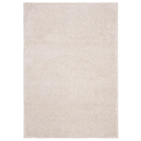 SAFAVIEH August Shag Beige Doormat 2 ft. x 4 ft. Solid Area Rug
