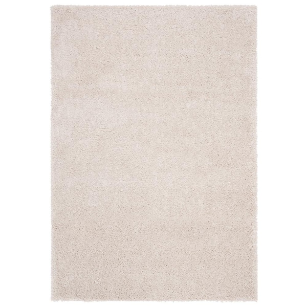 SAFAVIEH August Shag Beige 4 ft. x 6 ft. Solid Area Rug AUG900D-4 - The ...