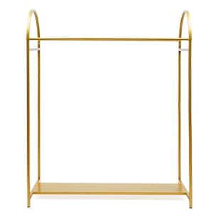 Floor-Standing Garment Display Stand Gold Metal Clothes Rack 45.66 in. W x 59.05 in. H