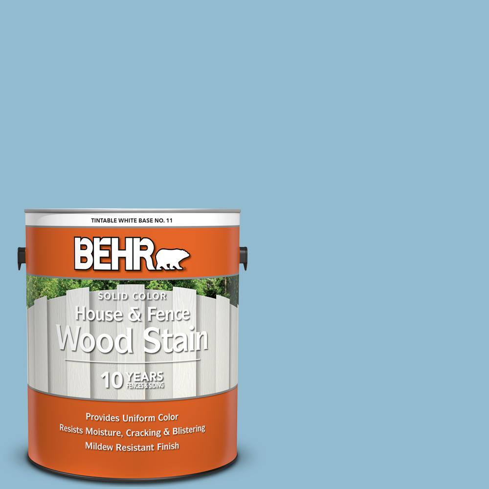 1 gal. #S490-3 Reef Blue Solid Color House and Fence Exterior Wood Stain