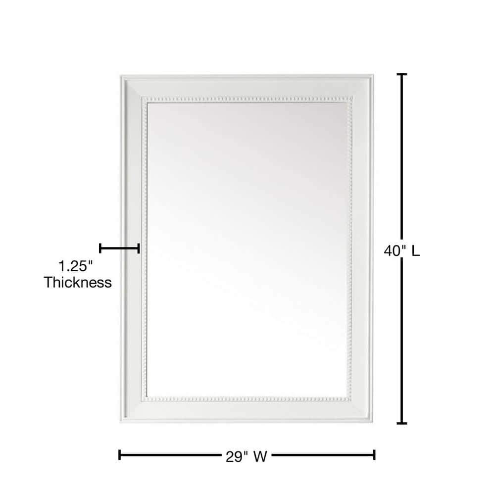 Natural Walnut 40"x29" Transitional Rectangular Wood Mirror