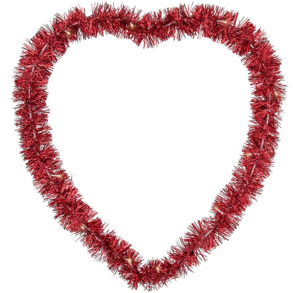"LED lighted Tinsel Heart Valentine's Day Window Silhouette - 25.25"" - Red" price history on PriceWatchPro