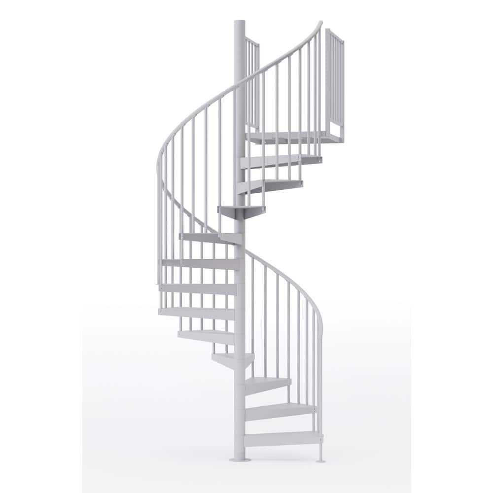 Condor White Interior 60in Diameter, Fits Height 85in - 95in, 2 36in Tall Platform Rails Spiral Staircase Kit price history on PriceWatchPro