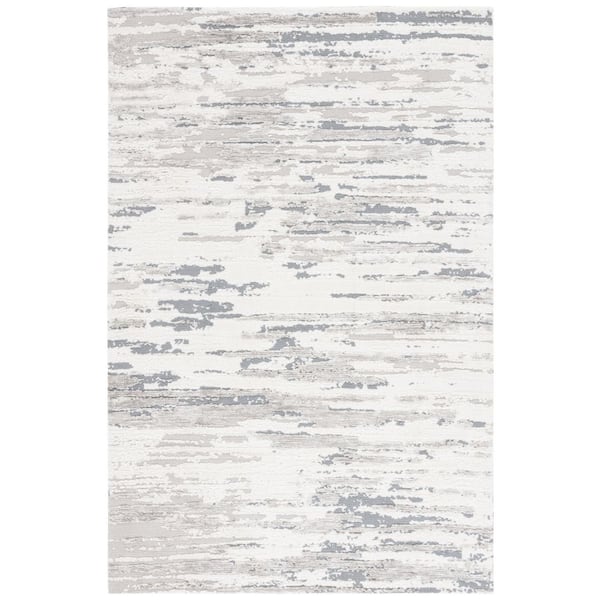 Audrey 5 ft. x 7 ft. Gray/Beige Modern Abstract Area Rug