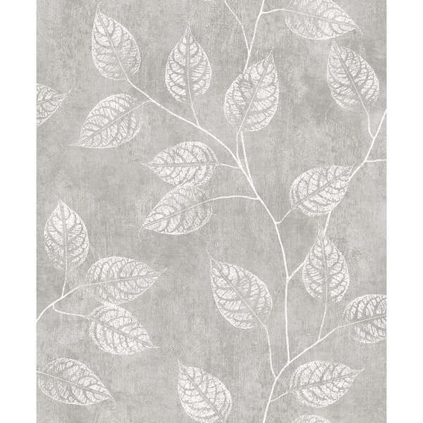 Seabrook Designs 57.5 sq. ft. Slate Branch Trail Silhouette Nonwoven Paper Unpasted Wallpaper Roll