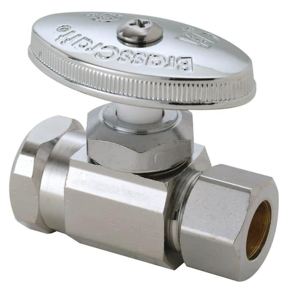 BrassCraft 1/2 in. FIP Inlet x 1/2 in. Compression Outlet Multi-Turn Straight Valve