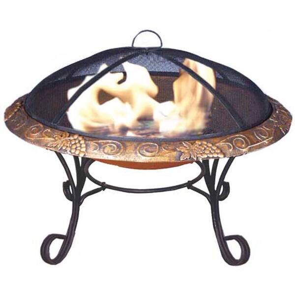 Deeco Consumer Products Chateau Merlot Cast Iron Fire Pit-DISCONTINUED