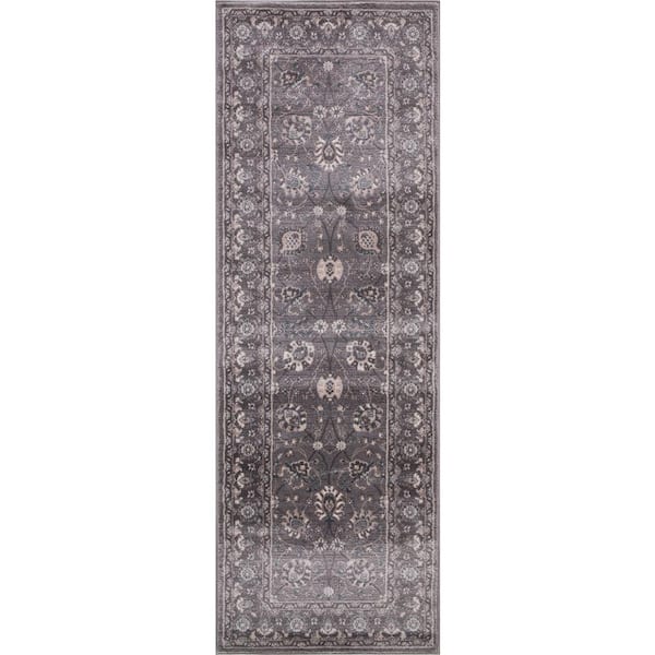 Lara Vase Gray 3 ft. x 8 ft. Runner Rug