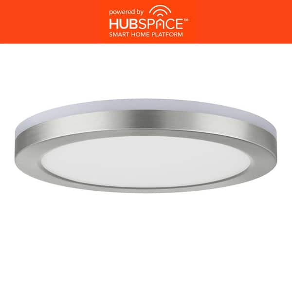 Commercial Electric 12 in. LED Flush Mount Smart CCT and RGB 