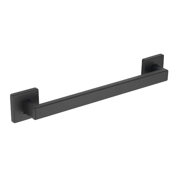 24 in. Soft Square Style Grab Bar in Matte Black
