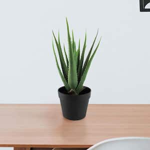 19 in. Soft Real Touch Artificial Aloe Succulent Plant in Pot