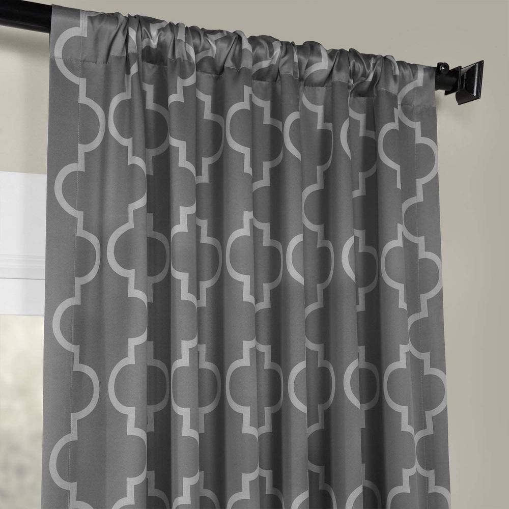 Seville Gray and Silver Blackout Polyester Window Panel