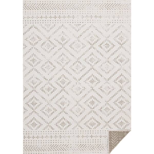Cream 5 X 8 ft. Woven Geometric Rectangle Indoor Area Rug