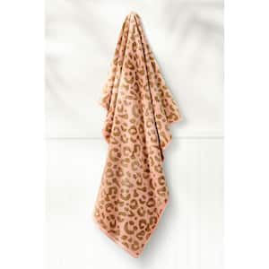 Gold Pink Leopard Cotton Single Beach Towel