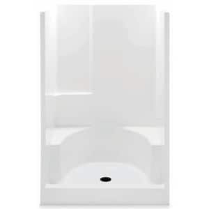Remodeline AcrylX 48 in. x 34 in. x 72 in. 2-piece Shower Stall with 2 Seats and Center Drain in White