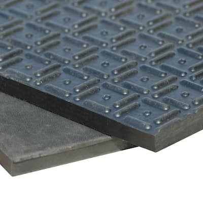 Rubber-Cal Diamond Plate 4 ft. x 8 ft. Black Rubber Flooring (32 sq. ft.)  03-206-W100-08 - The Home Depot