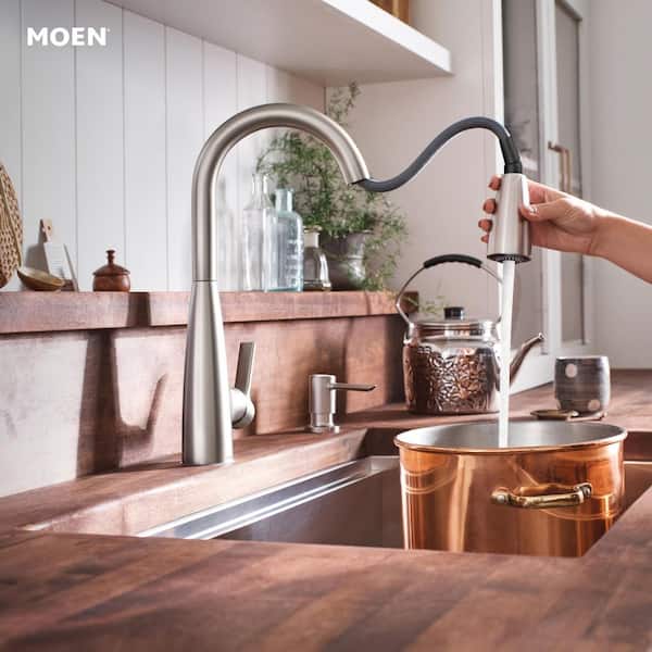 マサ③ MOEN Haelyn Chrome 15.93 in. H Pull Down Sprayer Kitchen