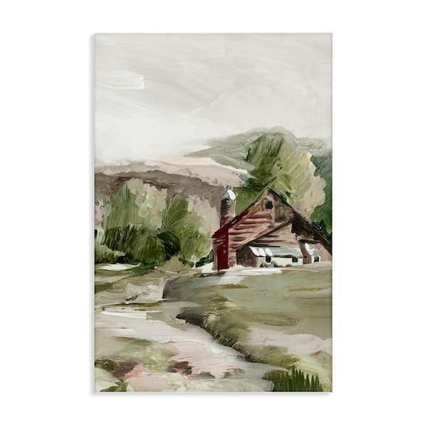 Stupell Industries Rural Cabin Farmland by Lera Unframed Nature Graphic Art Print 24 in. x 16 in.