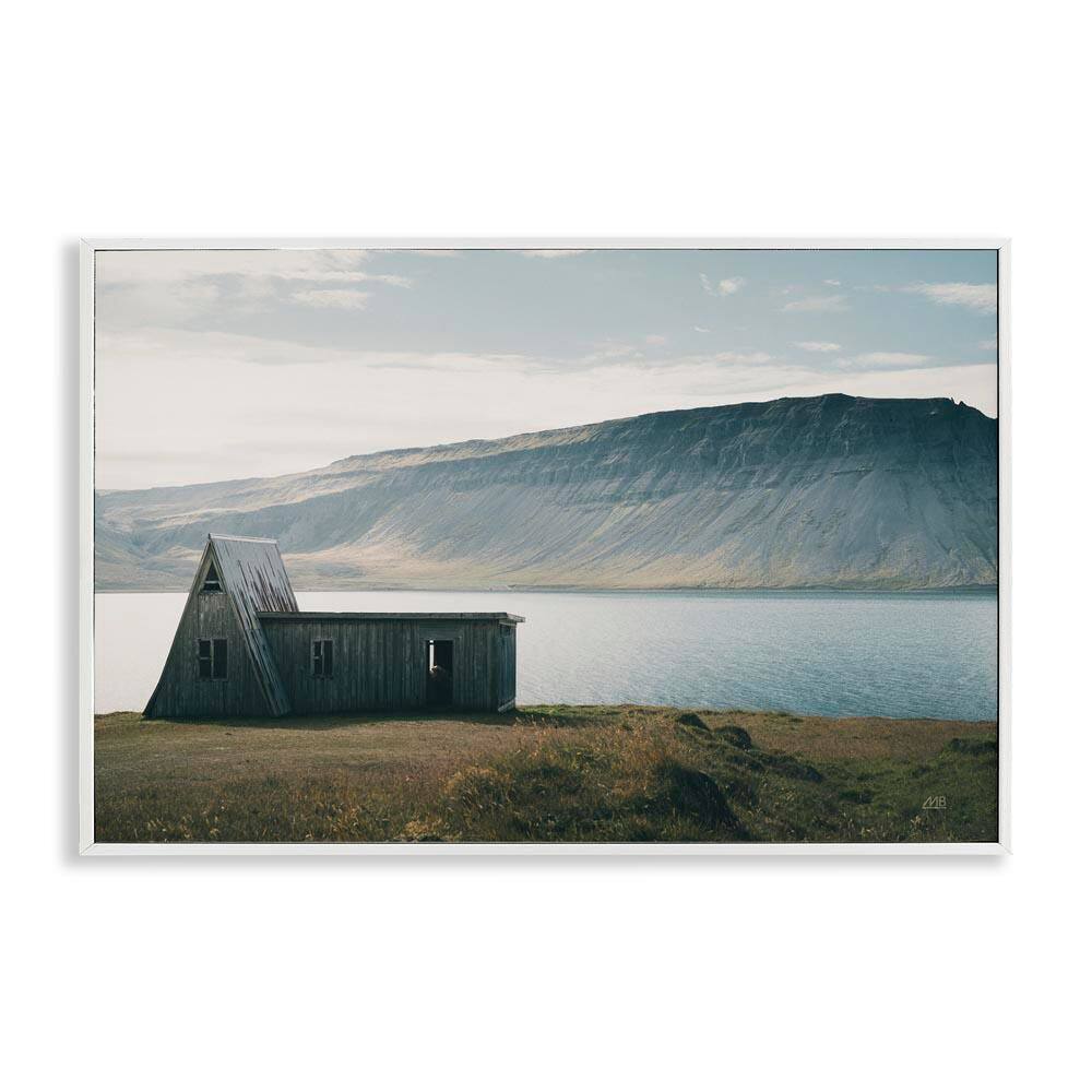 Icelandic Mountain Shore by Max Blakesberg Studios White Framed Nature Giclee Art Print 16 in. x 24 in. price history on PriceWatchPro