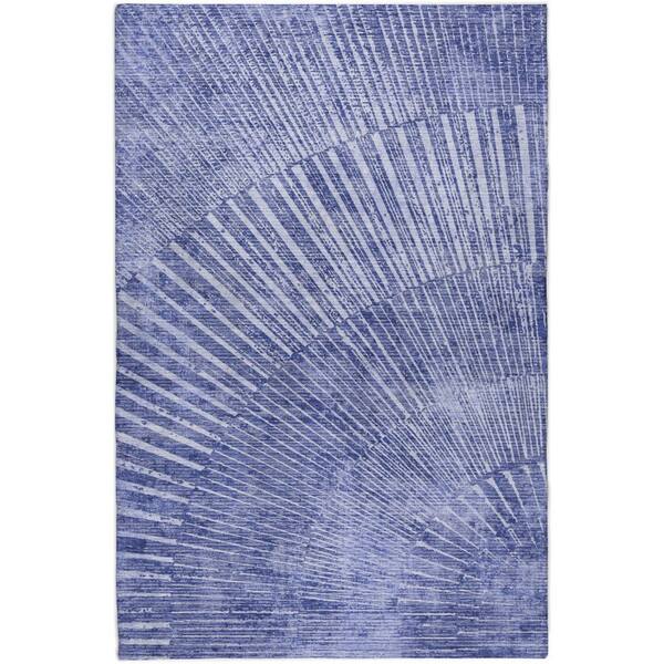 Dream Shag Premium Machine Washable Abstract ADS542 Navy 10 ft. x 14 ft. Area Rug