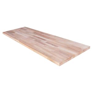 4 ft. L x 30 in. D Unfinished Beech Solid Wood Butcher Block Desktop Countertop With Eased Edge