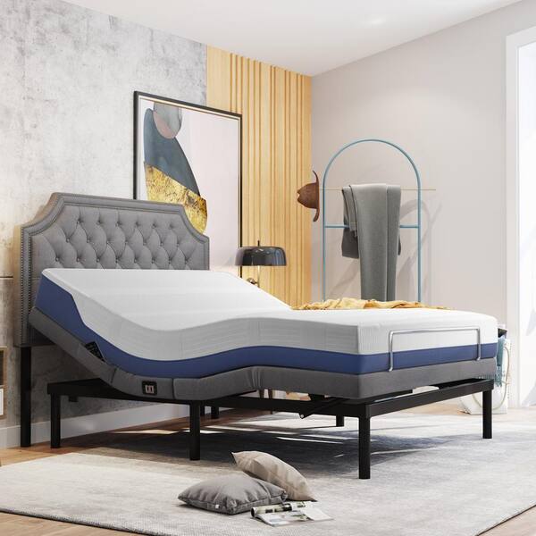 adjustable bed frame with headboard