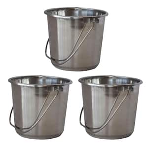 2 Qt. Stainless Steel Bucket with Stainless Steel Handle (6-Pack)