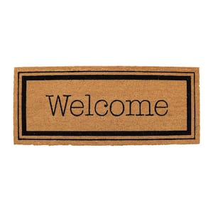Welcome Natural 20 in. x 48 in. Coco Extra-Long Front Door Mat