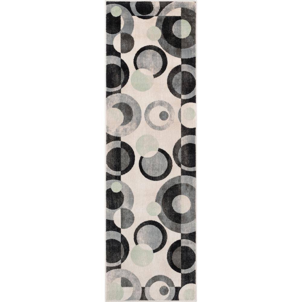 Barclay Avi Modern Geometric Grey Green 2 ft. 3 in. x 7 ft. 3 in. Runner Area Rug price history on PriceWatchPro