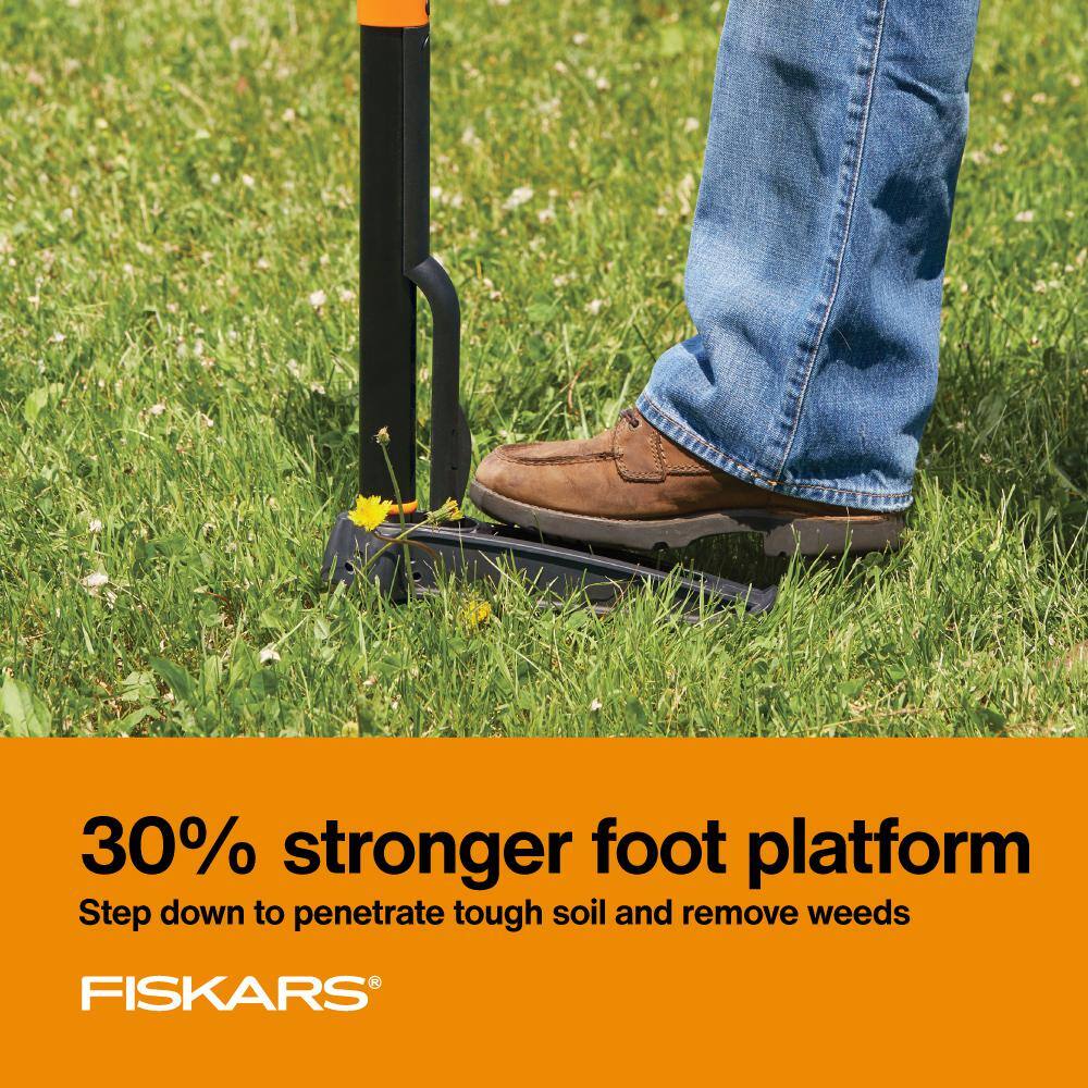 Fiskars 12" 4 Claw Stand Up Stainless Steel Hand Weeder
