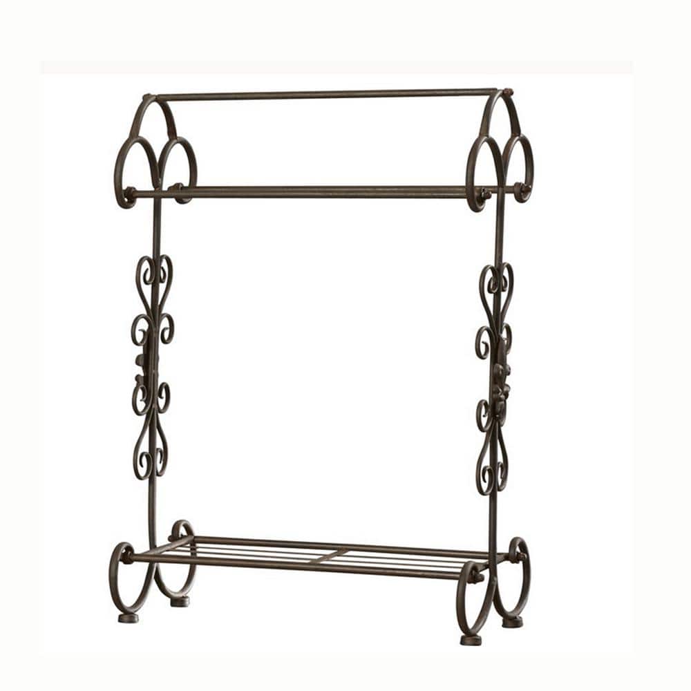Oil-Rubbed Bronze Scrollwork Quilt Rack