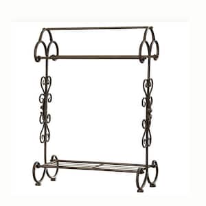 Oil-Rubbed Bronze Scrollwork Quilt Rack