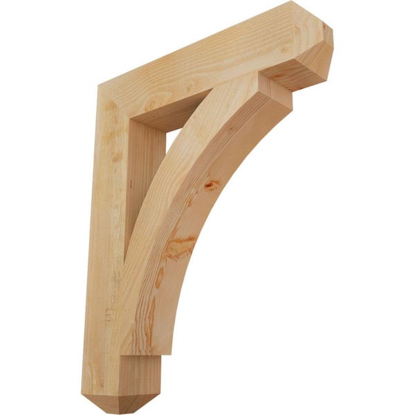 Ekena Millwork 6 in. x 38 in. x 30 in. Douglas Fir Thorton Craftsman Rough Sawn Bracket