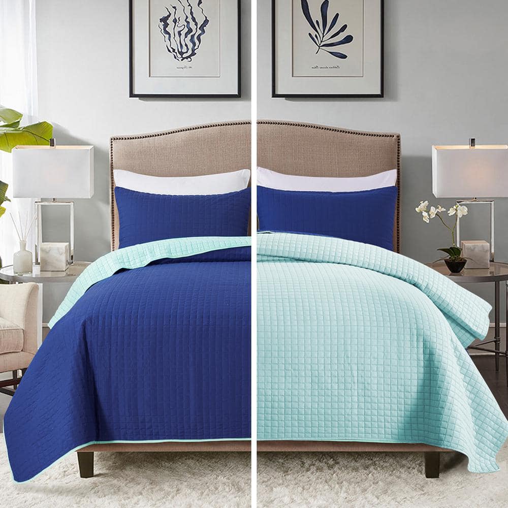Light Blue Quilt Set King main image 0