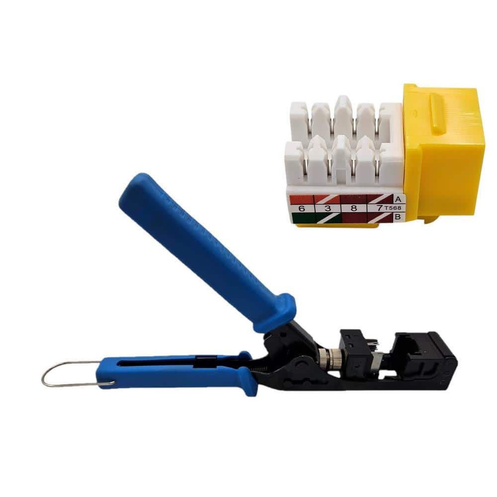 Keystone Jack Termination Tool Plus Cat6 Keystone Jacks in Yellow (50 Pack) price history on PriceWatchPro