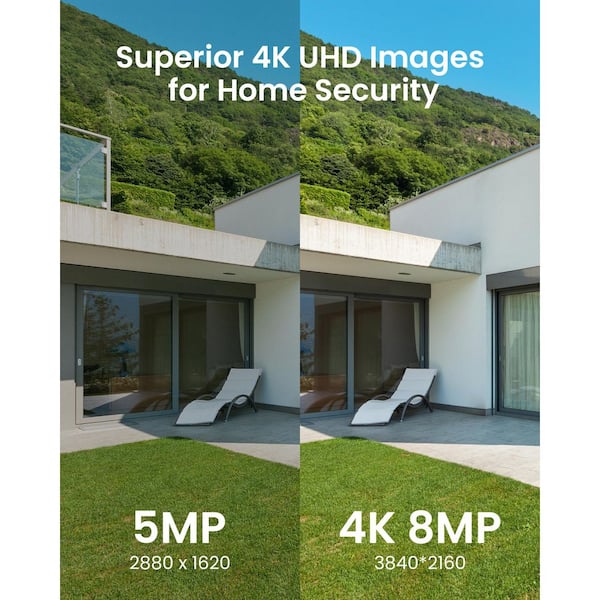 16-Channel 4K 8MP NVR Home Security Camera System with 12 Wired Spotlight Cameras Outdoor, 4TB HDD, Dual Disk Supported